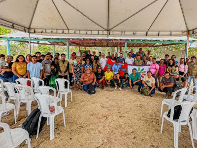 Durante visita do CNJ e MPF à comunidade Anzol, lideranças indígenas de territórios demarcados em ilhas apresentam reivindicações relacionadas à demarcação e à proteção territorial