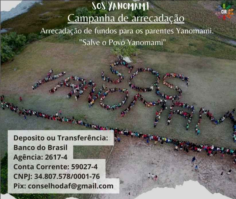 O Conselho Indígena de Roraima (CIR) reforça a campanha de arrecadação para apoiar as comunidades indígenas da Terra Indígena Yanomami (TIY).