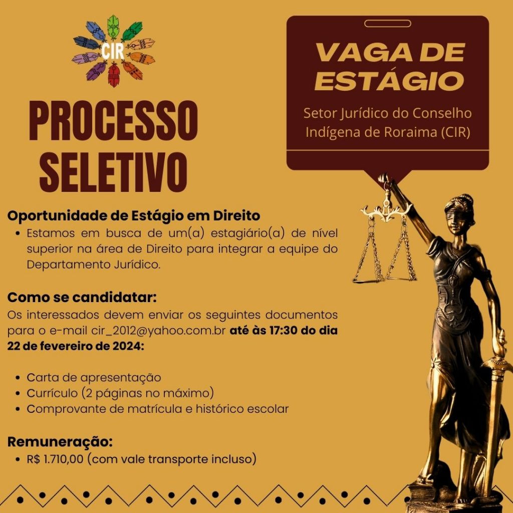 CIR ABRE PROCESSO SELETIVO PARA ESTÁGIO NA ÁREA DE DIREITO