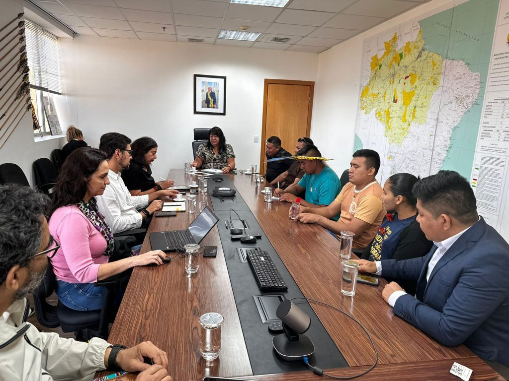 ENCERRANDO AGENDA EM BRASÍLIA, LIDERANÇAS INDÍGENAS DE RORAIMA SE REÚNEM COM A PRESIDENTA DA FUNAI