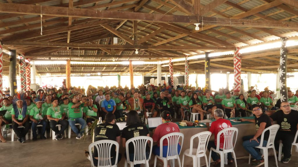 REPRESENTANTES DAS ORGANIZAÇÕES INDÍGENAS DOS NOVE ESTADOS DA AMAZONIA BRASILEIRA REUNIDOS PARA DEBATER A REFORMULAÇÃO DO ESTATUTO E PLANEJAR AÇÕES FUTURAS