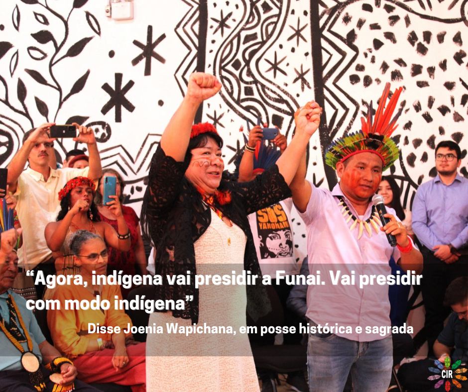 “AGORA, INDÍGENA VAI PRESIDIR A FUNAI. VAI PRESIDIR COM MODO INDÍGENA”, DISSE JOENIA WAPICHANA, EM POSSE HISTÓRICA E SAGRADA