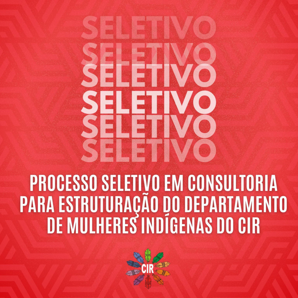 CIR abre processo seletivo para contratar consultoria com a finalidade de estruturação do departamento de mulheres indígenas.