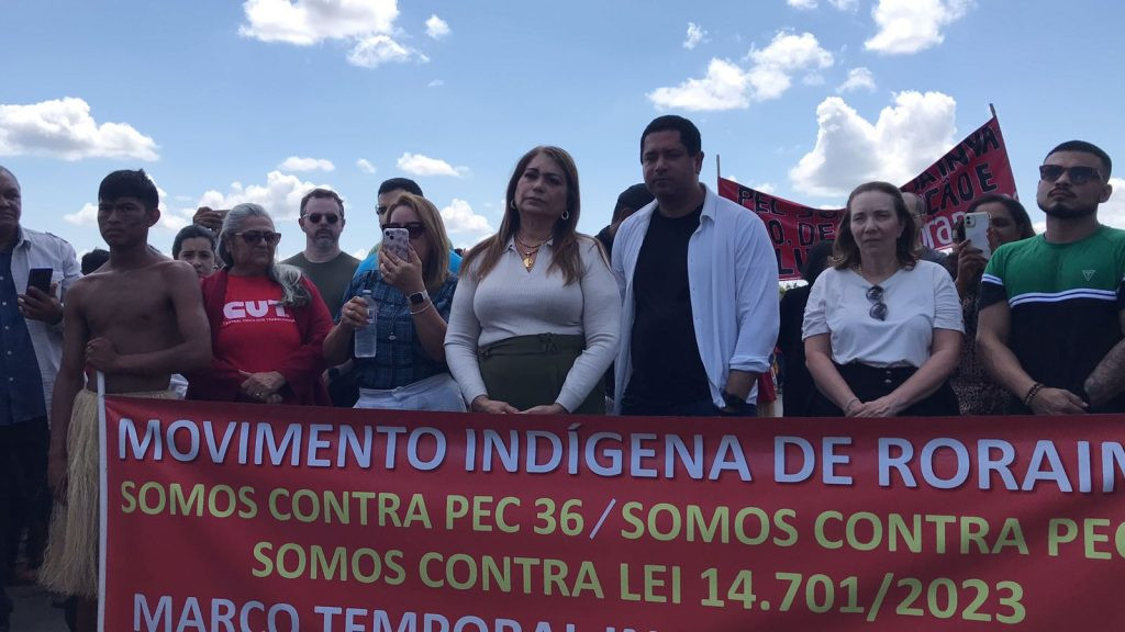 JUÍZES E DESEMBARGADORES VISITAM A MOBILIZAÇÃO NA COMUNIDADE INDÍGENA SABIA NA TI SÃO MARCOS