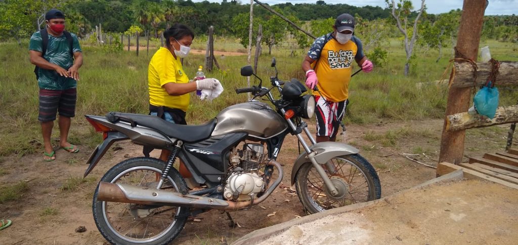 Barreira sanitária da comunidade Vida Nova Região de Amajarí