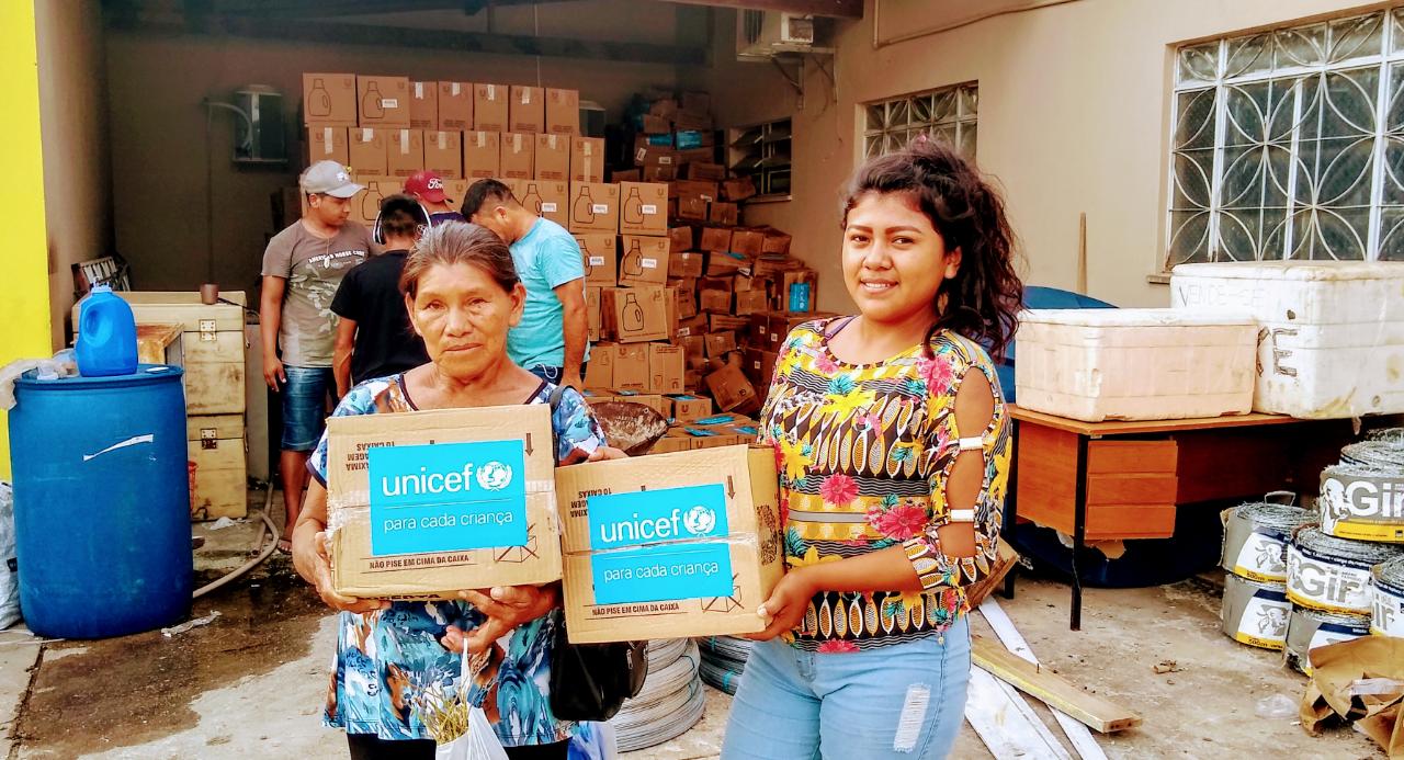 UNICEF também apoio nesta cesta etapa.